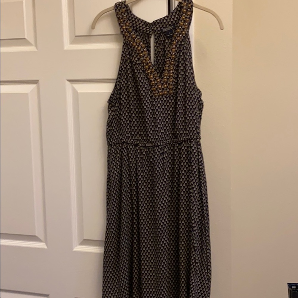 Blue and white dress